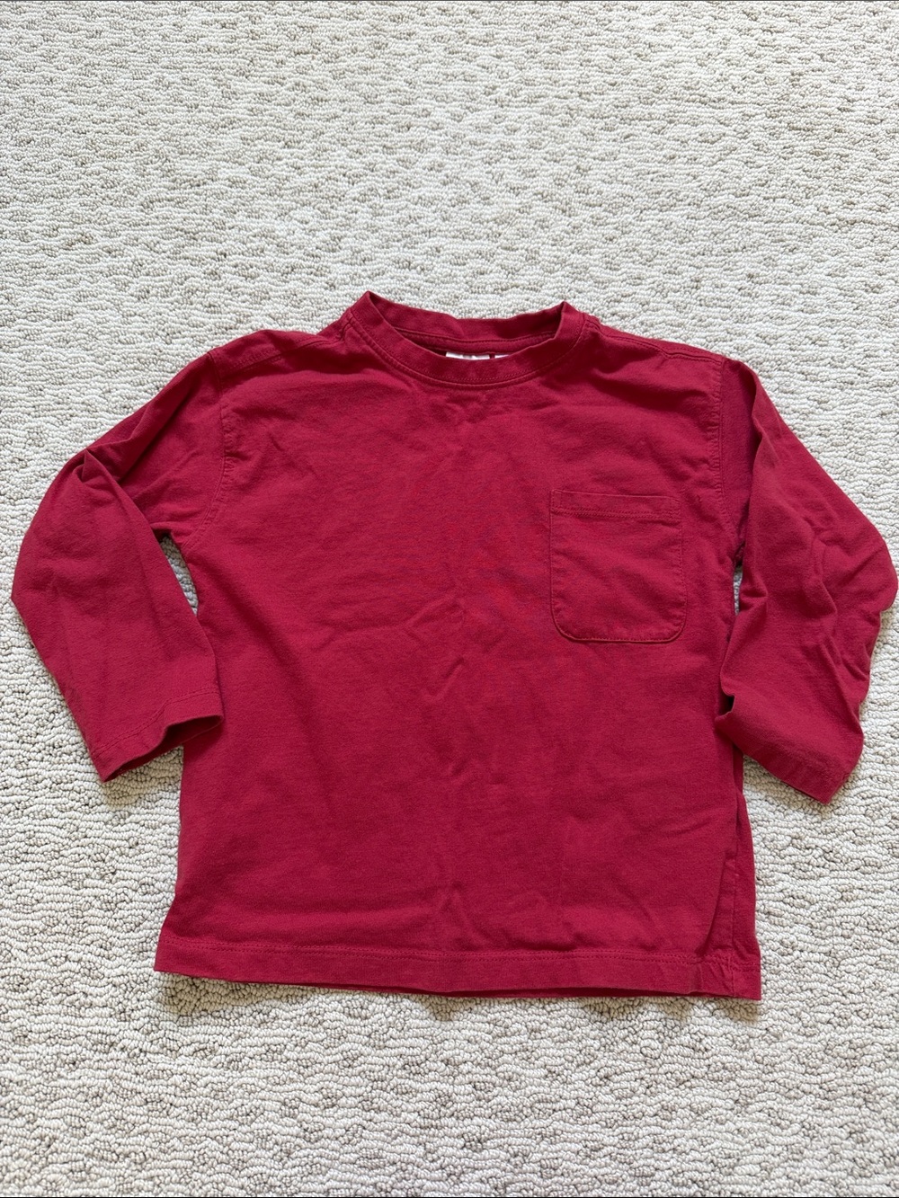 Zara Long Sleeve Pocket Tee - Red